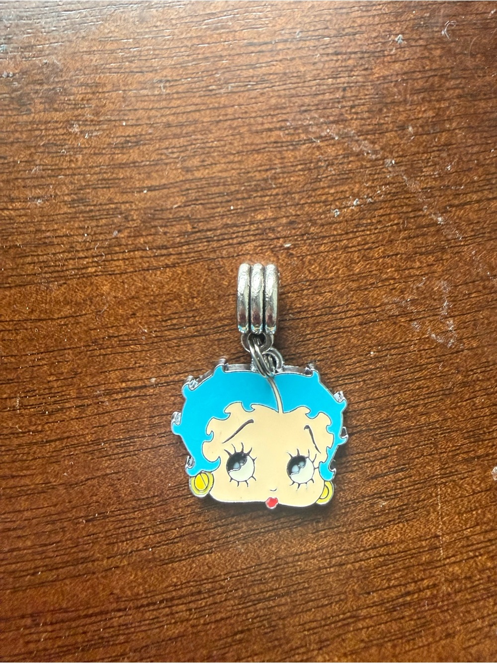 Betty Boop Silver-Tone Metal Charm Pendant year 2008